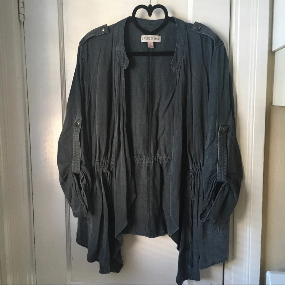 Very Cute/Faded Blue Denim Look/Light Jacket/Women's Size Medium